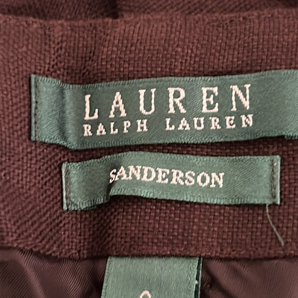 Lauren Ralph Lauren Women's Sanderson Linen Trouser Pants Workwear Office,size 6 - Picture 8 of 9